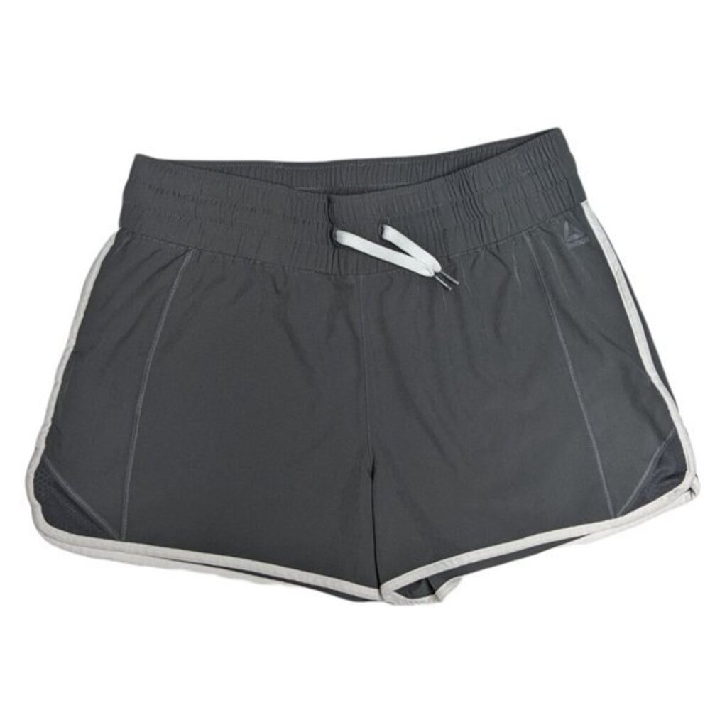 Reebok Athletic Shorts Women XXL Elastic Waist Zip Pocket Running Gray XX-Large